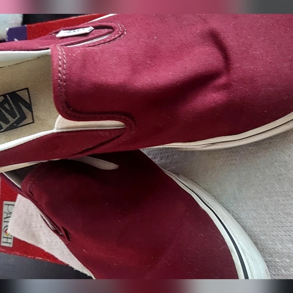 Vans Maroon Slip-Ons - Picture 8 of 8
